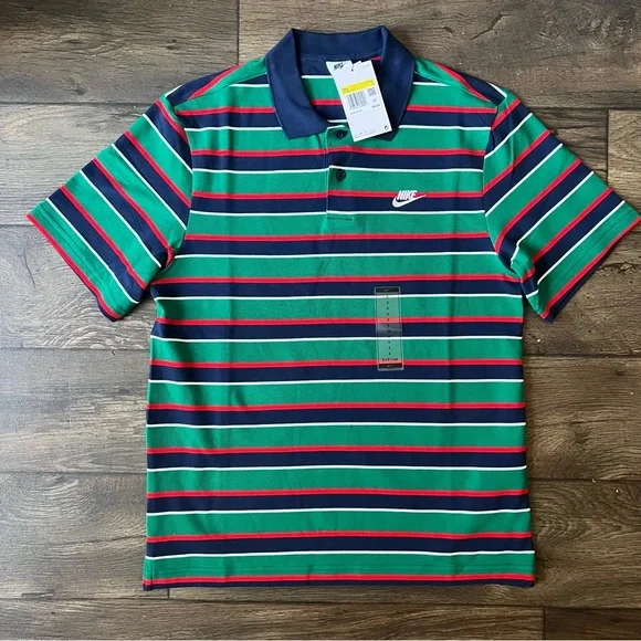 Nike Shirts Nike Mens Club Striped Polo Shirt Size Small